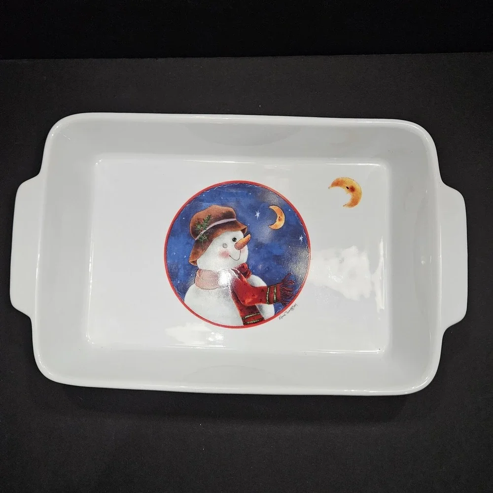 Snowman Rectangular Baking‎ Dish 12